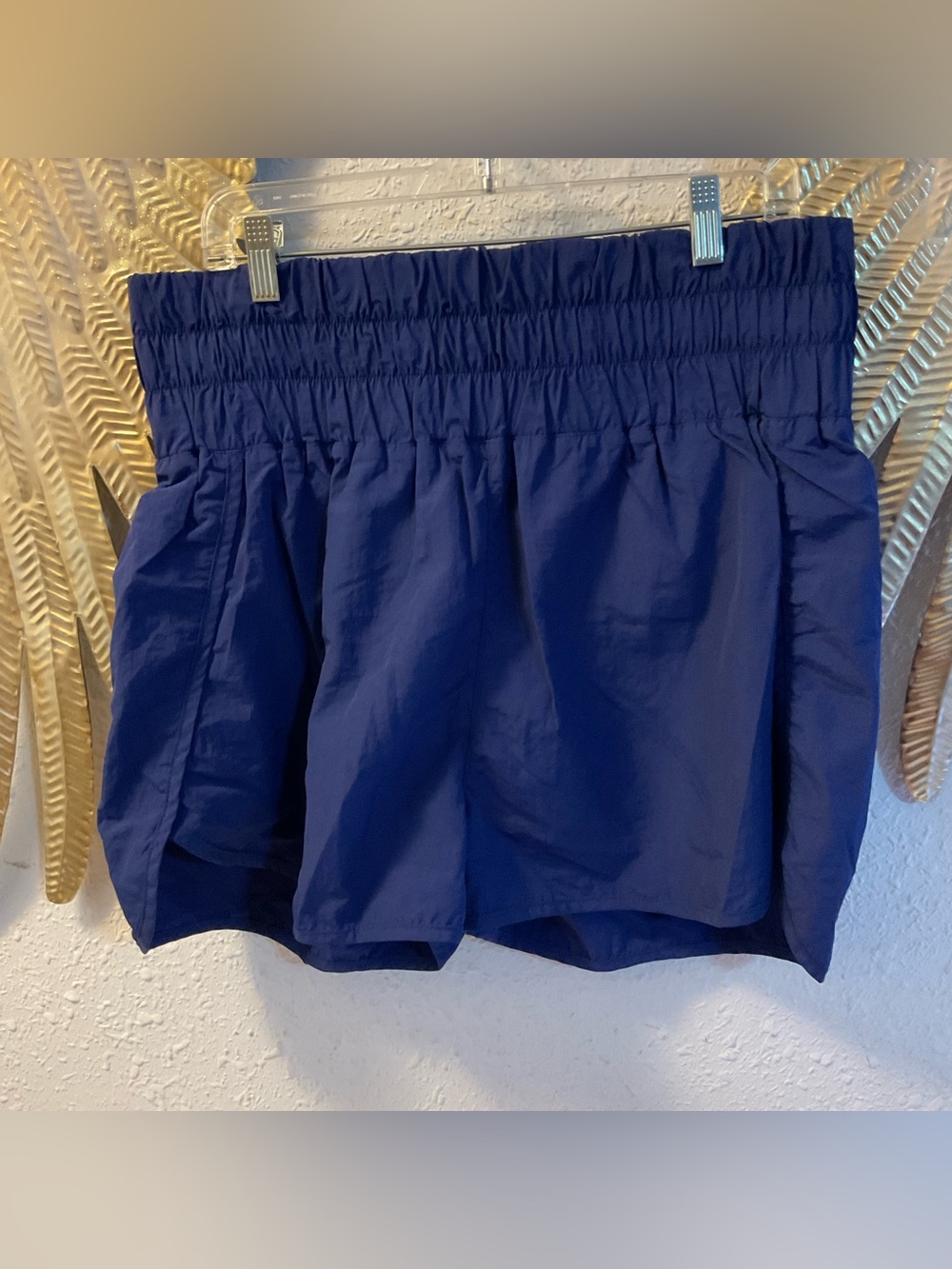 Zenana Windbreaker Smocked Waistband Running Shorts